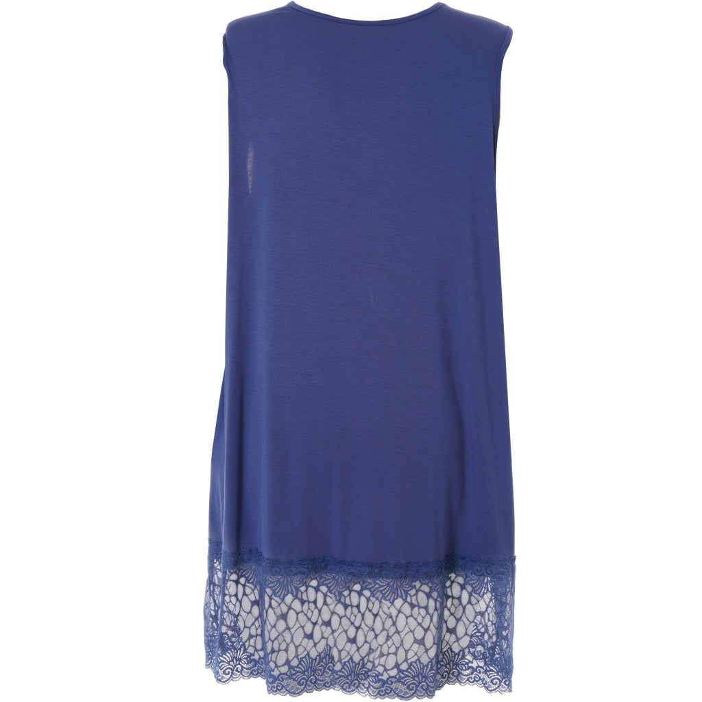 Gozzip Woman GAnny Top with lace Top Dusty Blue