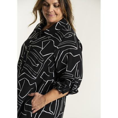 Gozzip Woman GArna Tunic Shirt Tunic Black/White