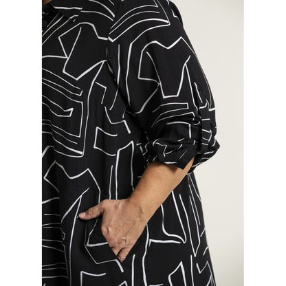 Gozzip Woman GArna Tunic Shirt Tunic Black/White