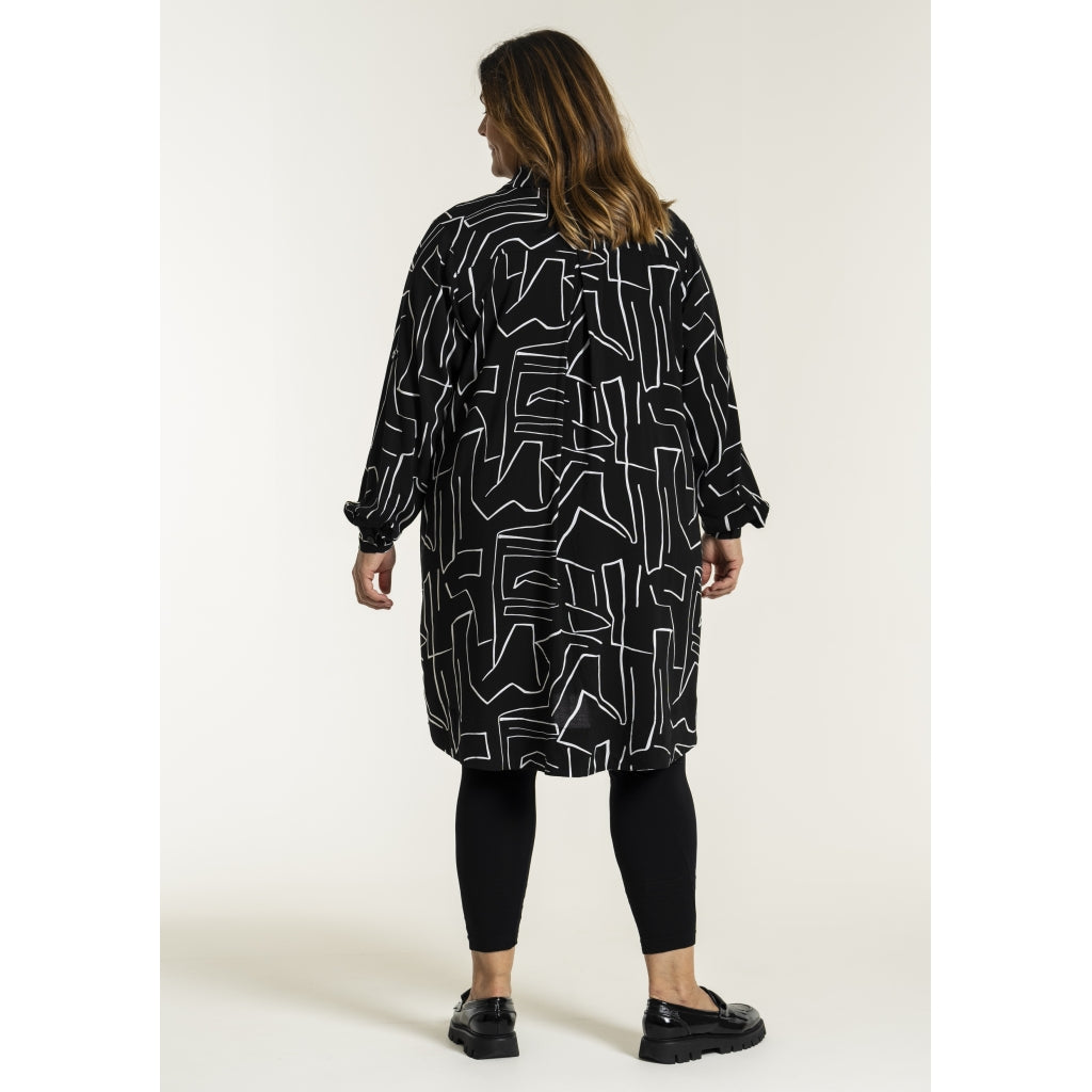 Gozzip Woman GArna Tunic Shirt Tunic Black/White