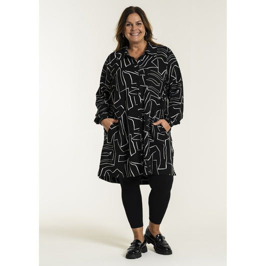 Gozzip Woman GArna Tunic Shirt Tunic Black/White