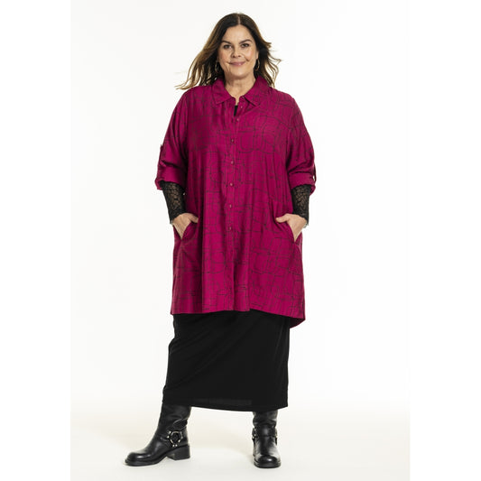 Gozzip Woman GArna Tunic Shirt Tunic Cherry