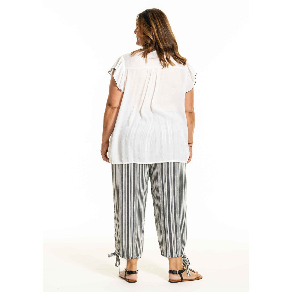 Gozzip Woman GAugusta Pants 7/8 7/8 Pant Black Stripe