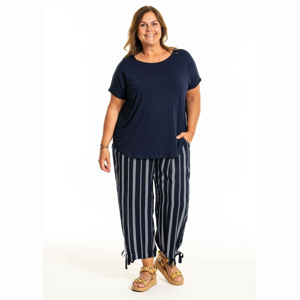 Gozzip Woman GAugusta Pants 7/8 7/8 Pant Navy/White