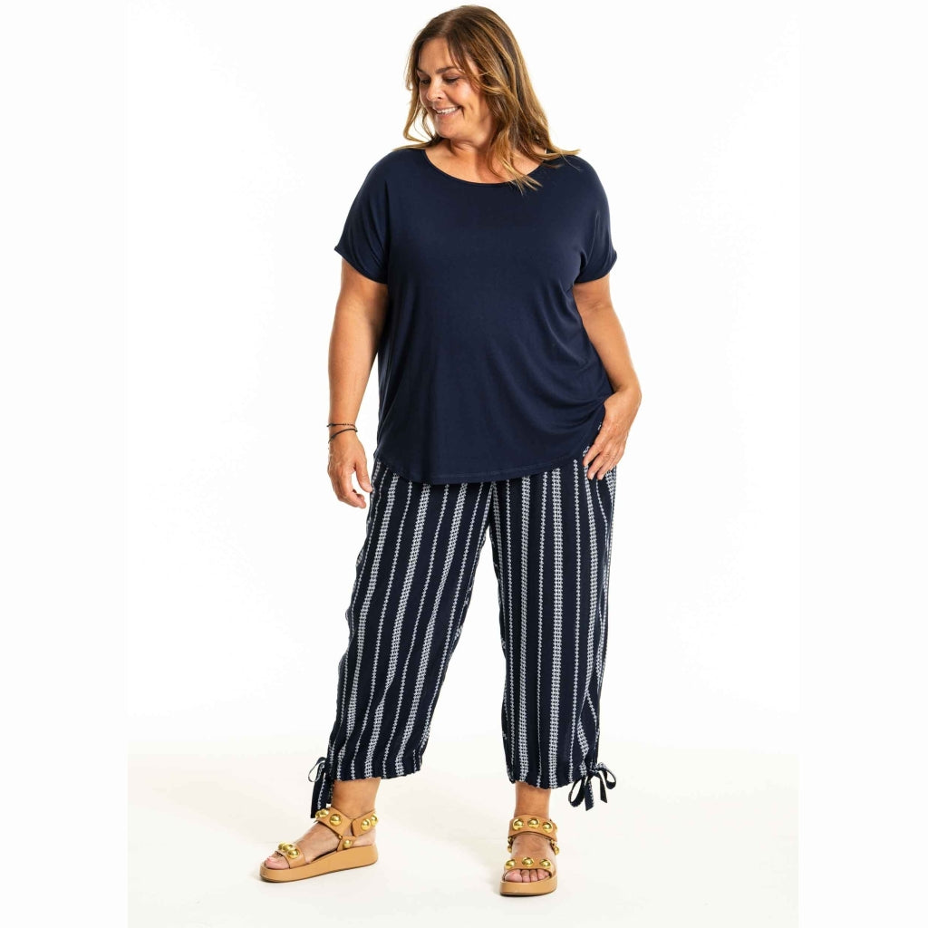 Gozzip Woman GAugusta Pants 7/8 7/8 Pant Navy/White