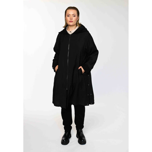Gozzip Woman GAveny Jacket with hood Jacket Black