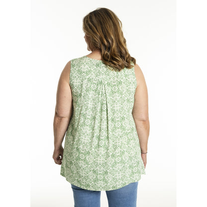 Gozzip Woman GBeata Top Top Green Print