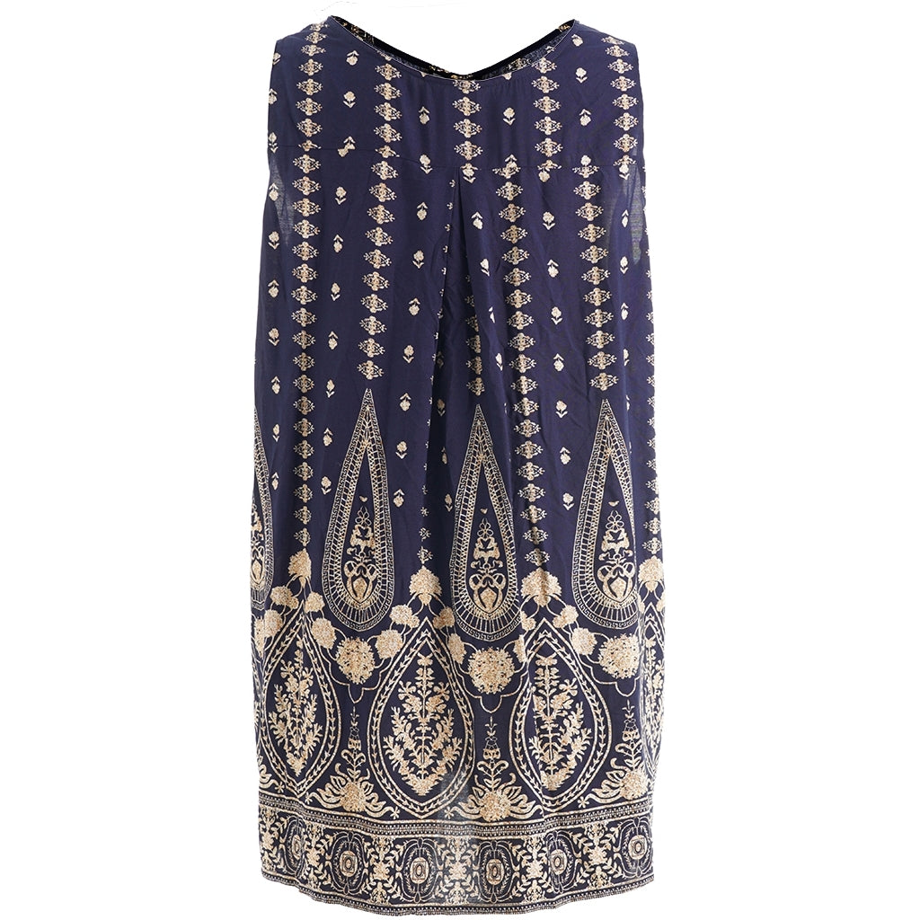 Gozzip Woman GBeata Top Top Blue board print