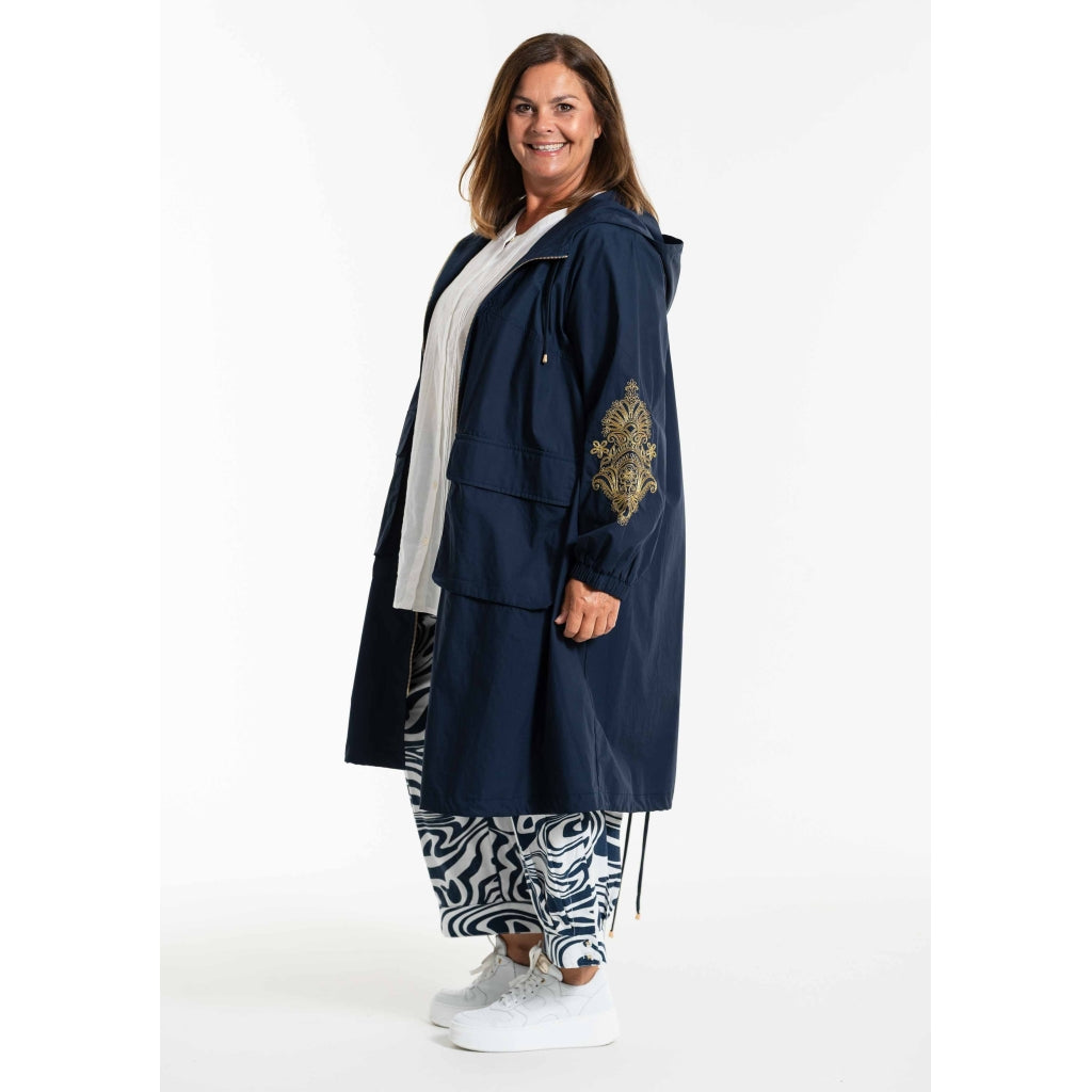 Gozzip Woman GBeate a-shaped coat Coat Navy