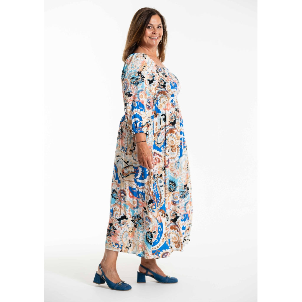 Gozzip Woman GBenja Smock Dress Dress Blue print