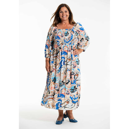 Gozzip Woman GBenja Smock Dress Dress Blue print