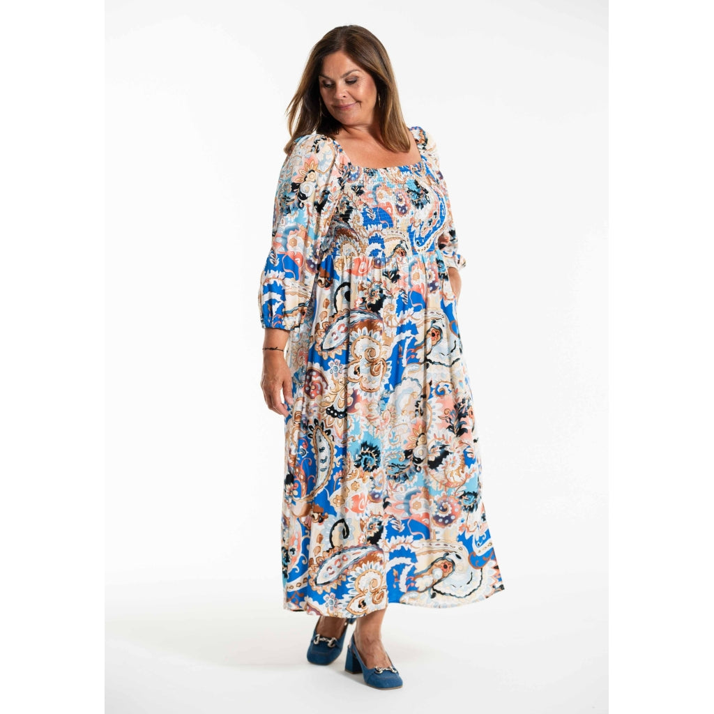 Gozzip Woman GBenja Smock Dress Dress Blue print