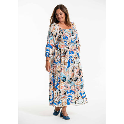 Gozzip Woman GBenja Smock Dress Dress Blue print