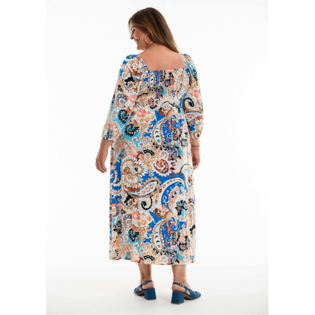 Gozzip Woman GBenja Smock Dress Dress Blue print