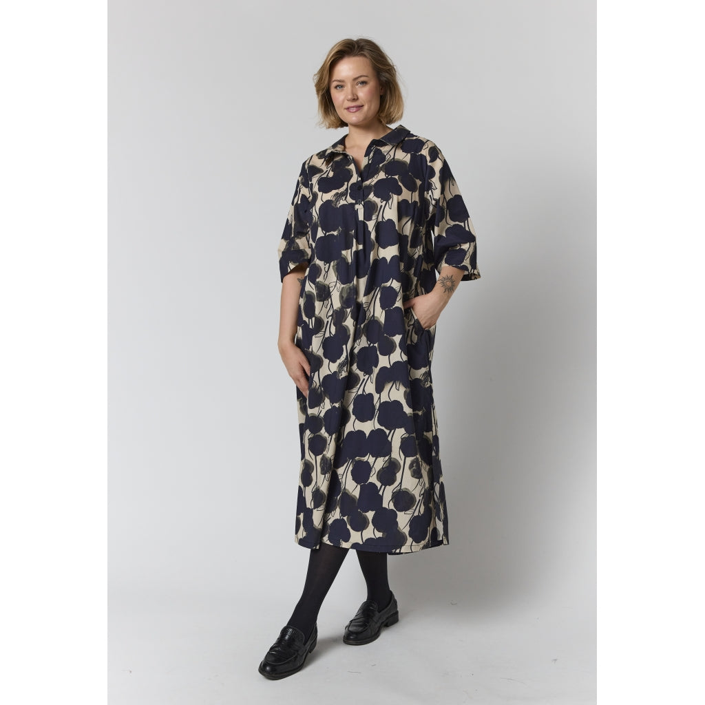 Gozzip Woman GBenna Dress Dress Sand with black flowers