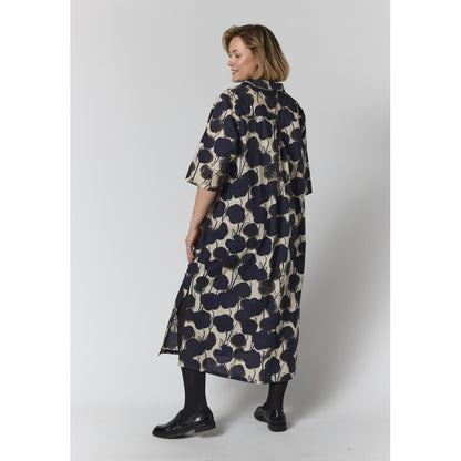 Gozzip Woman GBenna Dress Dress Sand with black flowers