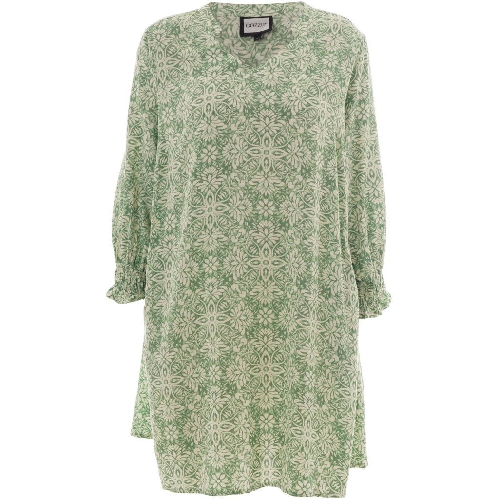 Gozzip Woman GBentina Tunic Tunic Green Print