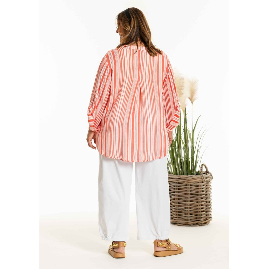 Gozzip Woman GBillie Blouse Blouse Coral stripe