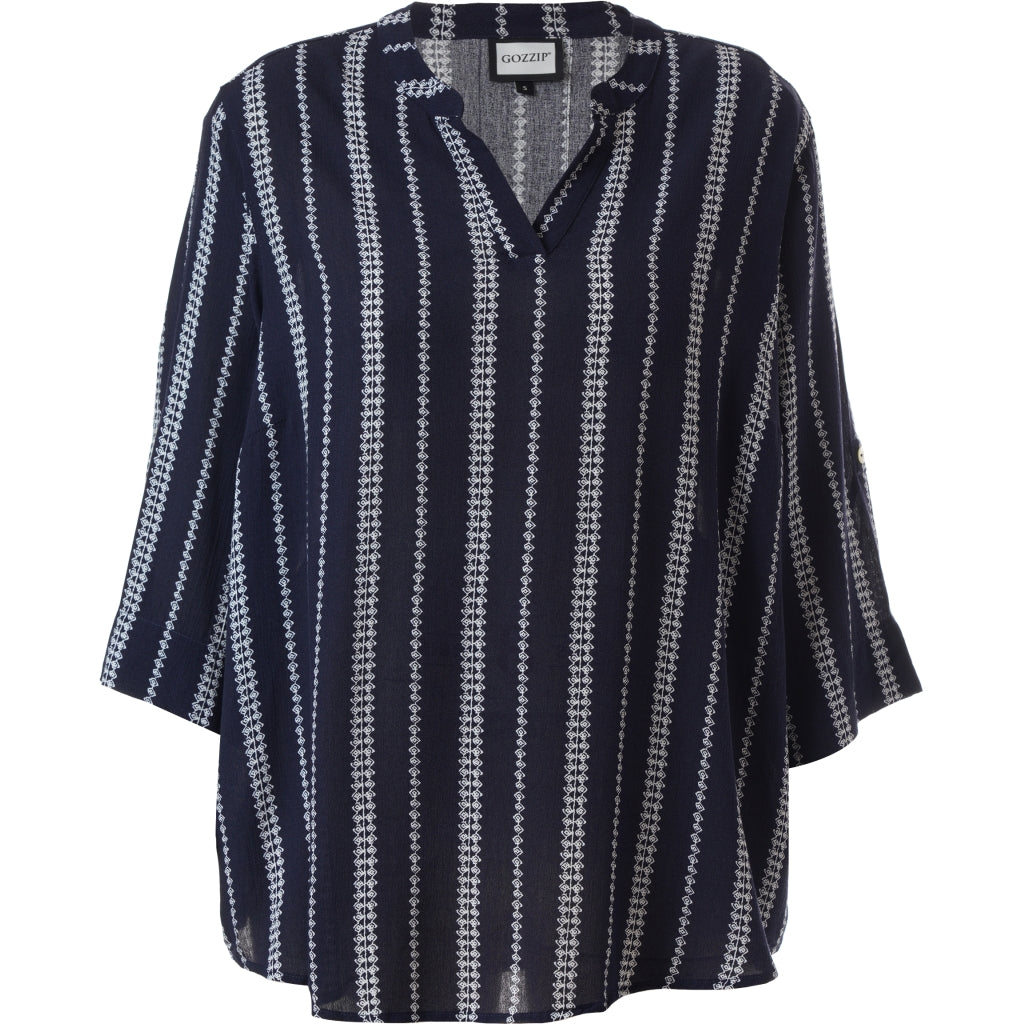 Gozzip Woman GBillie Blouse Blouse Navy/White