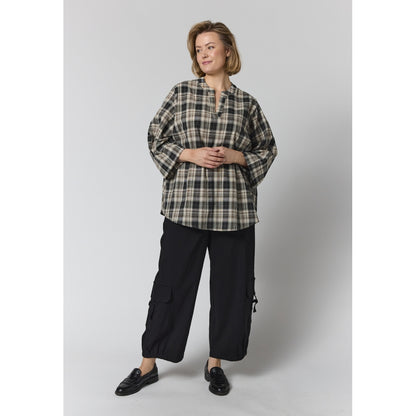 Gozzip Woman GBillie Blouse Blouse Brown check