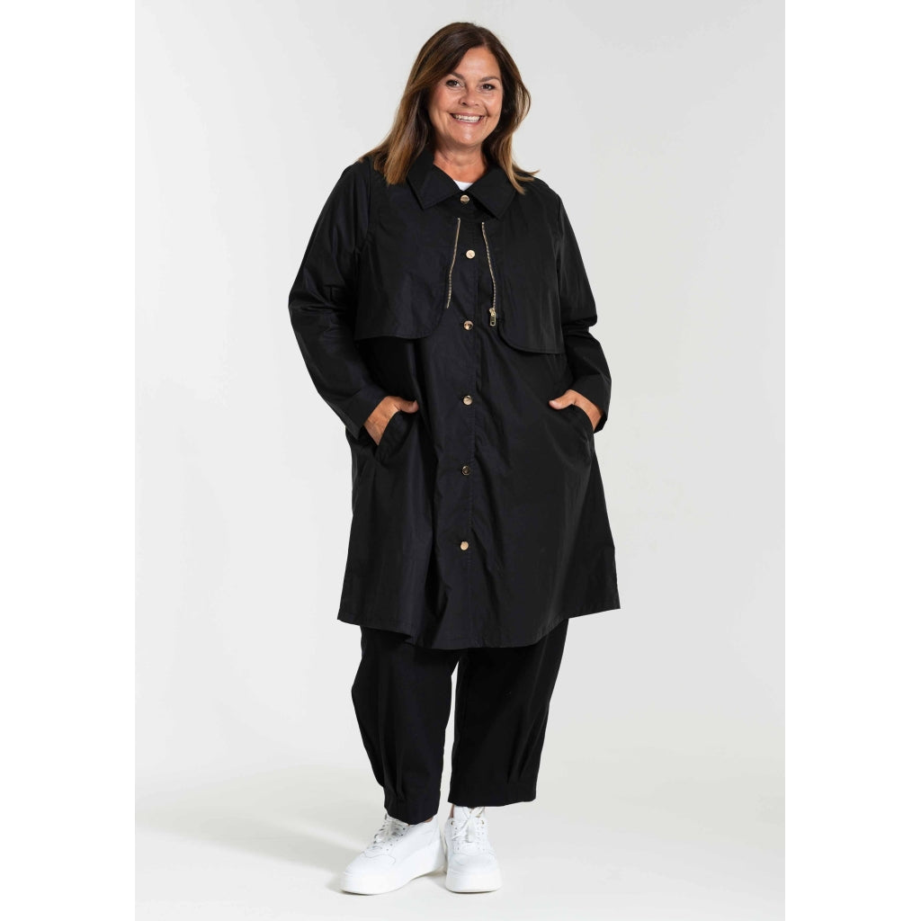 Gozzip Woman GBirdy Trench coat w. waistcoat Coat Black