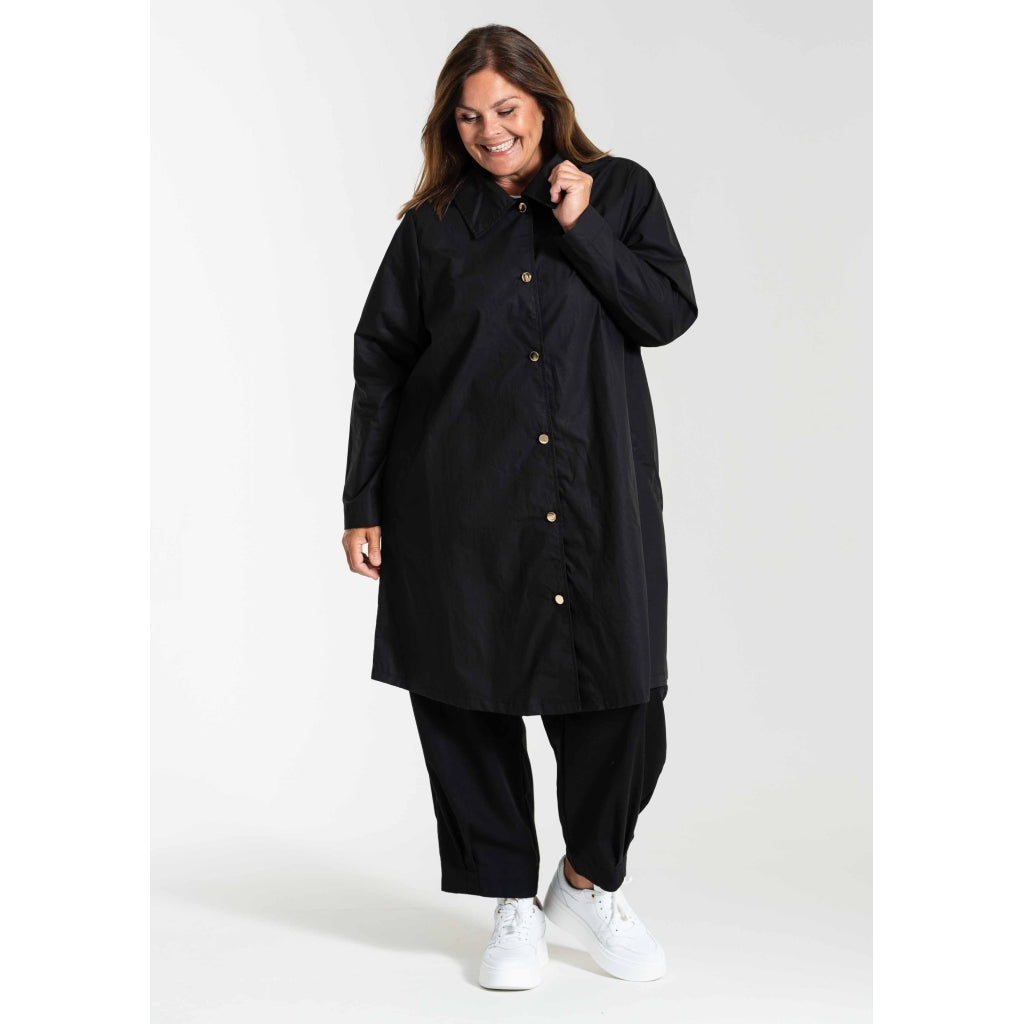 Gozzip Woman GBirdy Trench coat w. waistcoat Coat Black