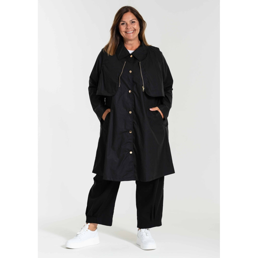 Gozzip Woman GBirdy Trench coat w. waistcoat Coat Black