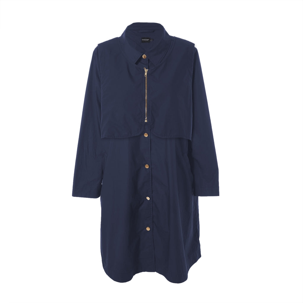 Gozzip Woman GBirdy Trench coat w. waistcoat Coat Navy