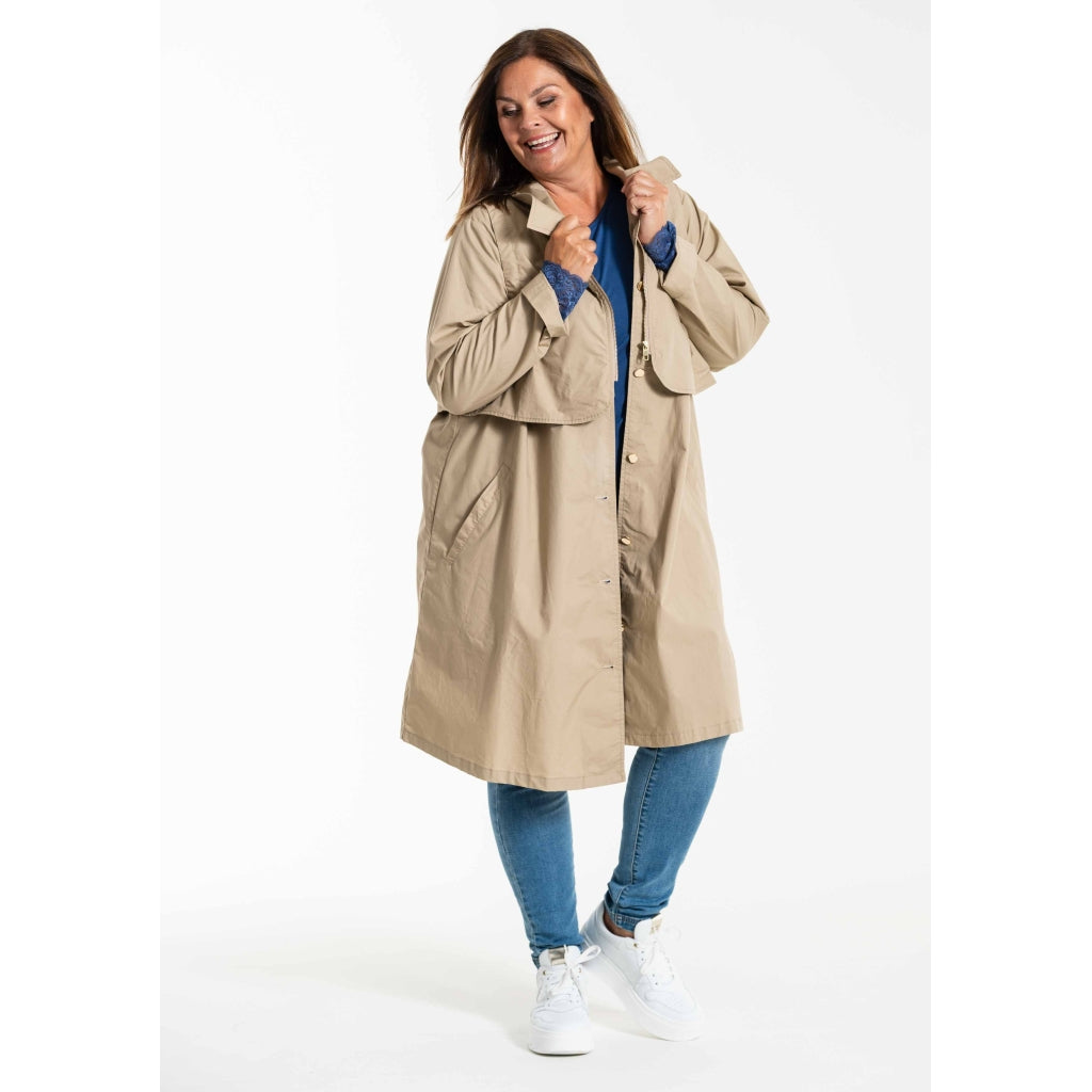 Gozzip Woman GBirdy Trench coat w. waistcoat Coat Sand