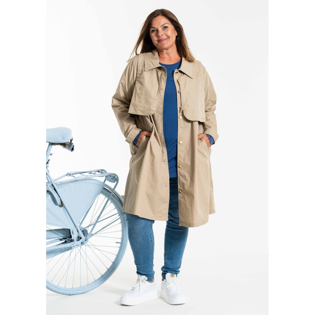 Gozzip Woman GBirdy Trench coat w. waistcoat Coat Sand