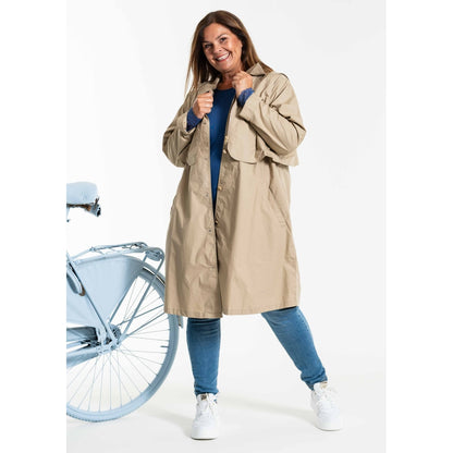 Gozzip Woman GBirdy Trench coat w. waistcoat Coat Sand