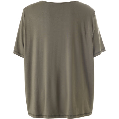 Gozzip Woman GBirka T-Shirt with print T-Shirt Army with Black