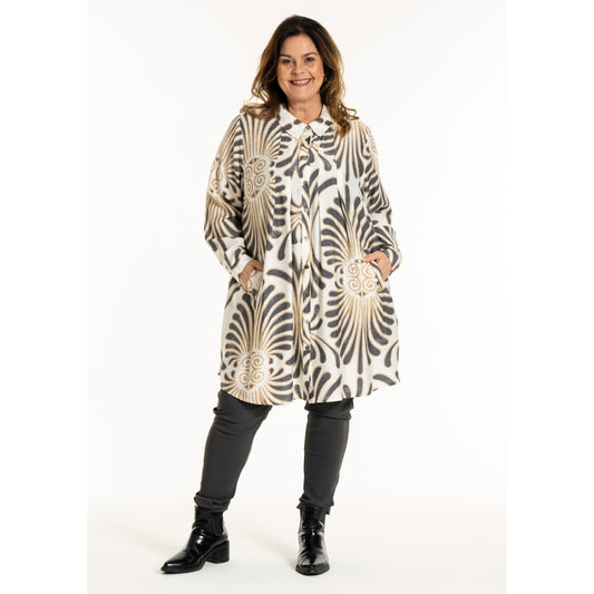 Gozzip Woman GBirla Tunic Tunic Off White / Grey