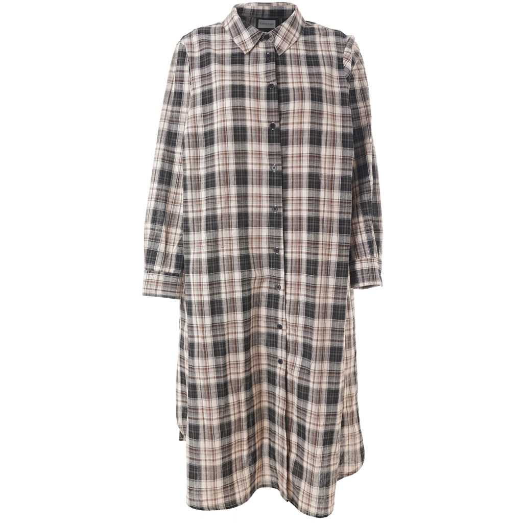 Gozzip Woman GCornelia Long Shirt Long shirt Brown check