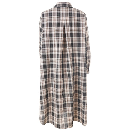Gozzip Woman GCornelia Long Shirt Long shirt Brown check