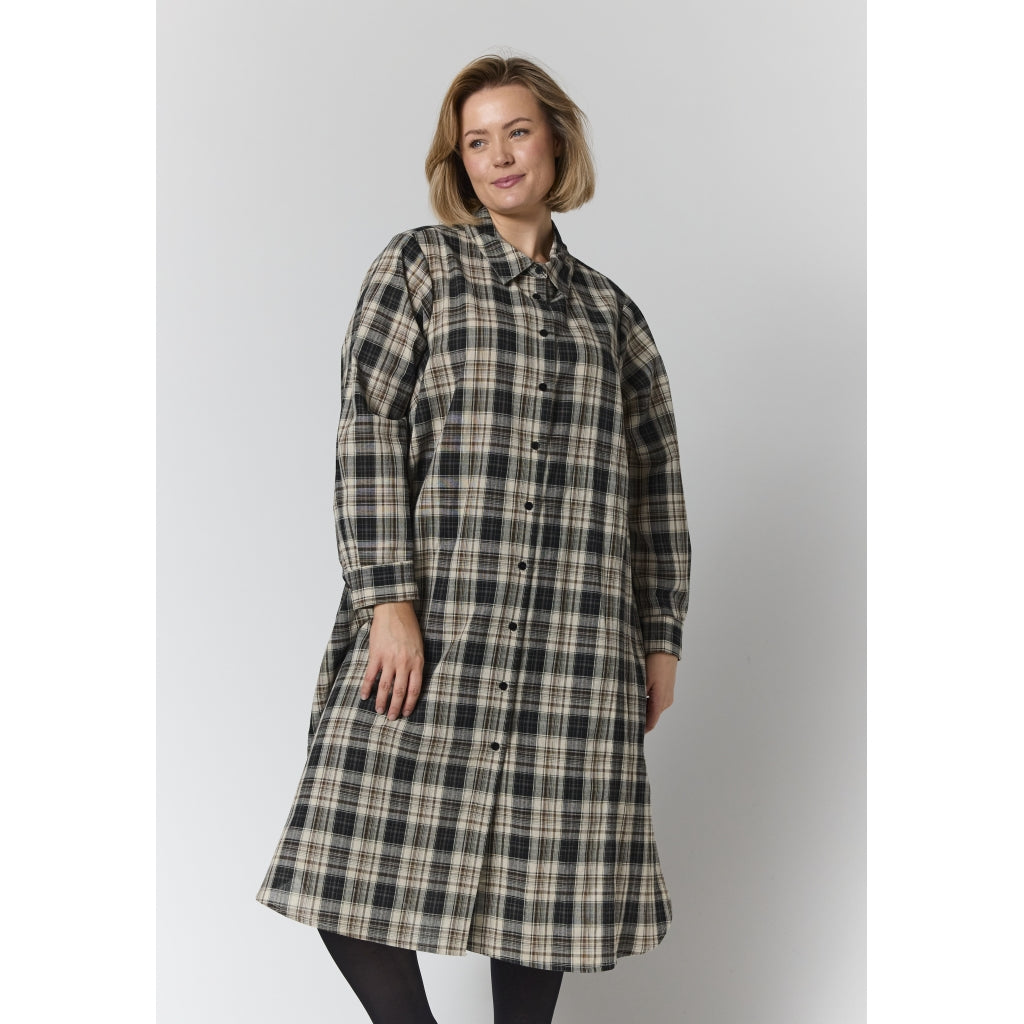 Gozzip Woman GCornelia Long Shirt Long shirt Brown check