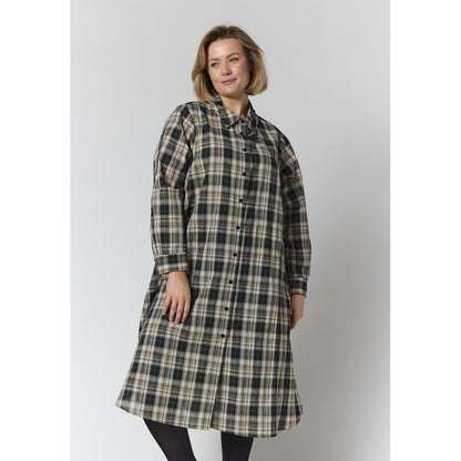 Gozzip Woman GCornelia Long Shirt Long shirt Brown check