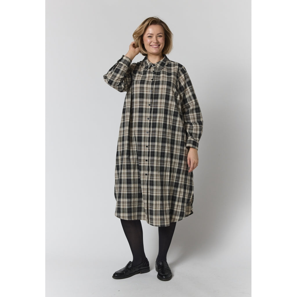 Gozzip Woman GCornelia Long Shirt Long shirt Brown check