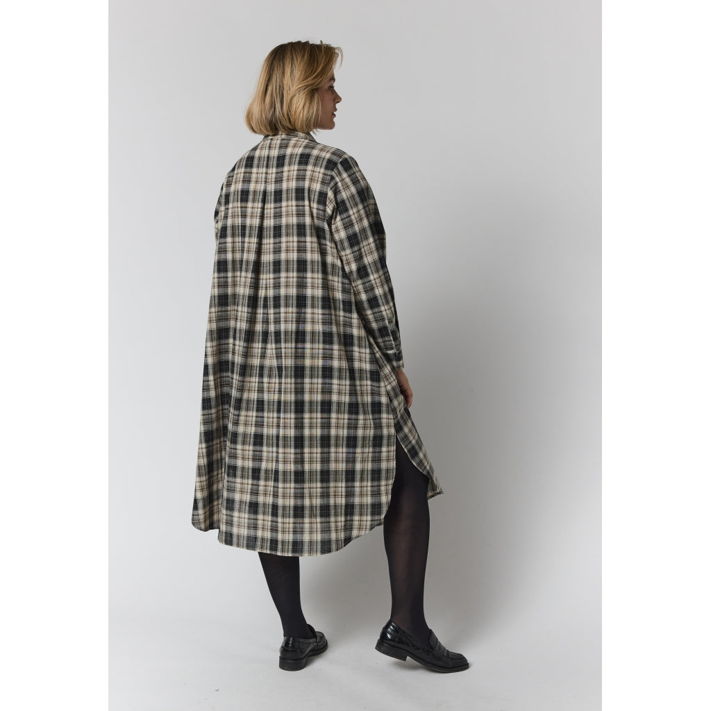 Gozzip Woman GCornelia Long Shirt Long shirt Brown check