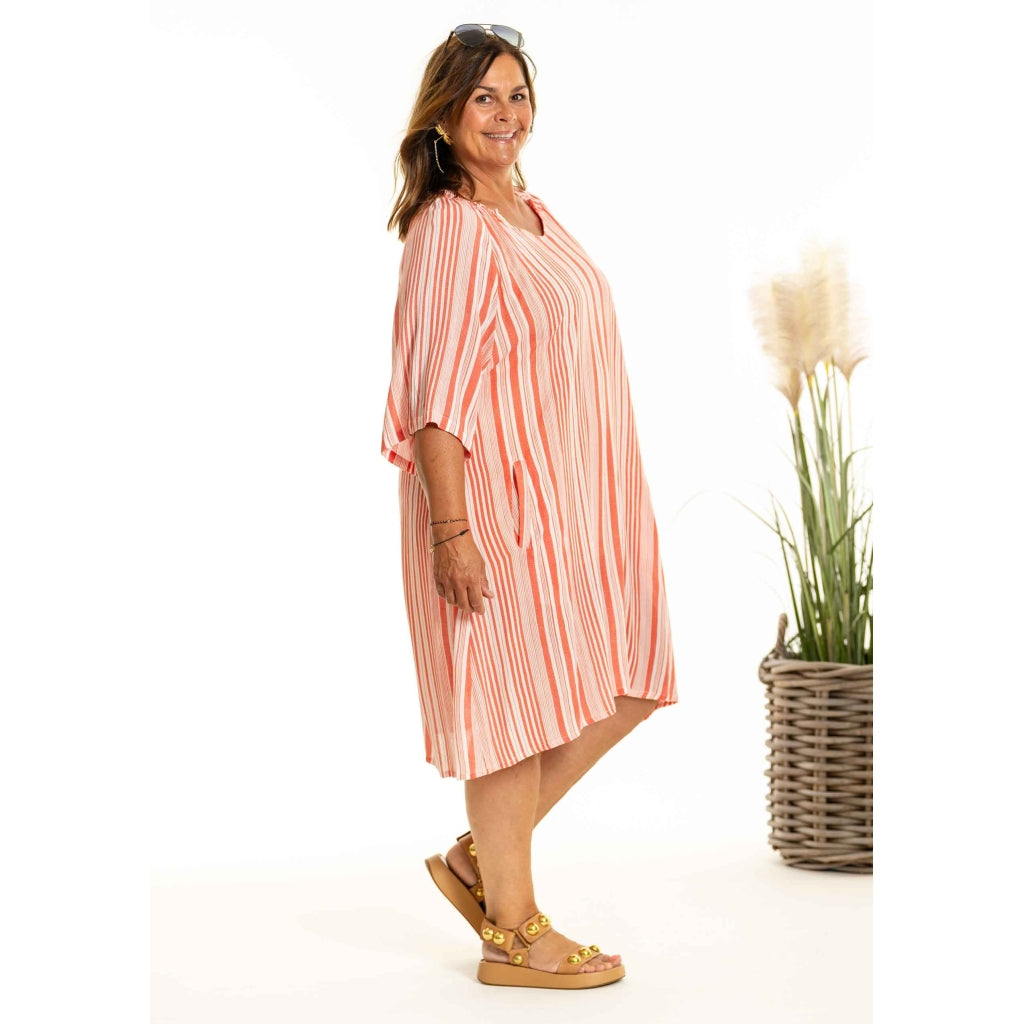 Gozzip Woman GDinne Tunic Tunic Coral stripe