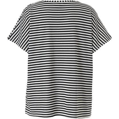 Gozzip Woman GDorota V-Neck T-Shirt T-Shirt Black Stripe