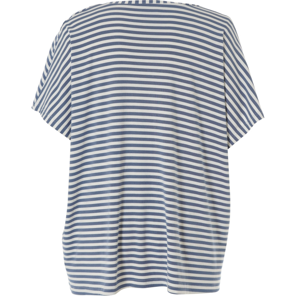 Gozzip Woman GDorota V-Neck T-Shirt T-Shirt Blue Stripe