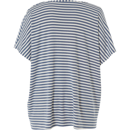 Gozzip Woman GDorota V-Neck T-Shirt T-Shirt Blue Stripe