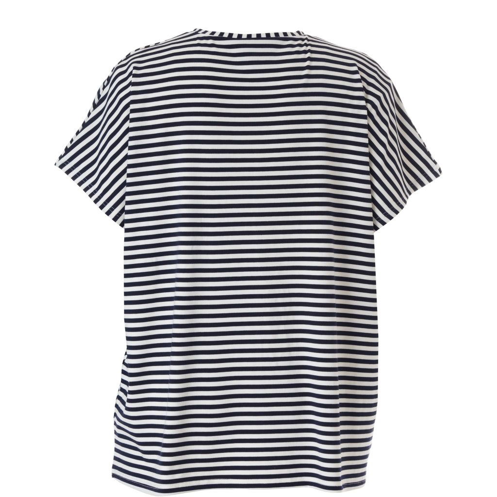 Gozzip Woman GDorota V-Neck T-Shirt T-Shirt Navy stripe