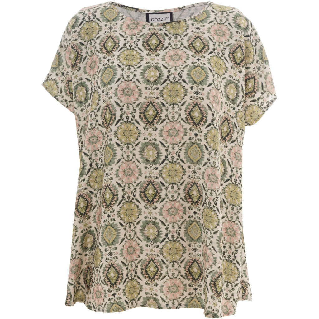 Gozzip Woman GDorthea Blouse Blouse Green Print