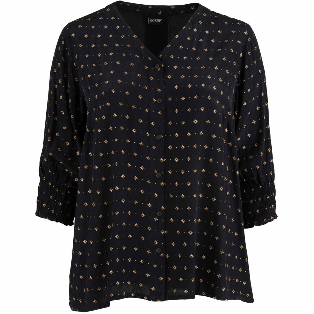 Gozzip Woman GDucca Blouse Blouse Black with Gold