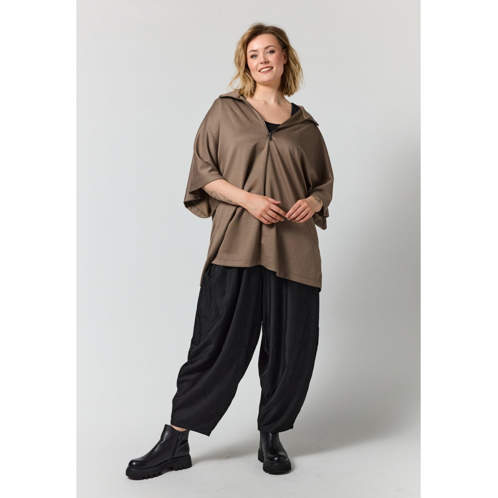 Gozzip Woman GEdit Tunic with zipper Tunic Brown