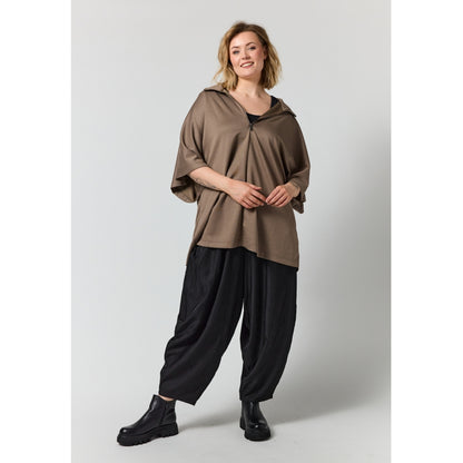 Gozzip Woman GEdit Tunic with zipper Tunic Brown