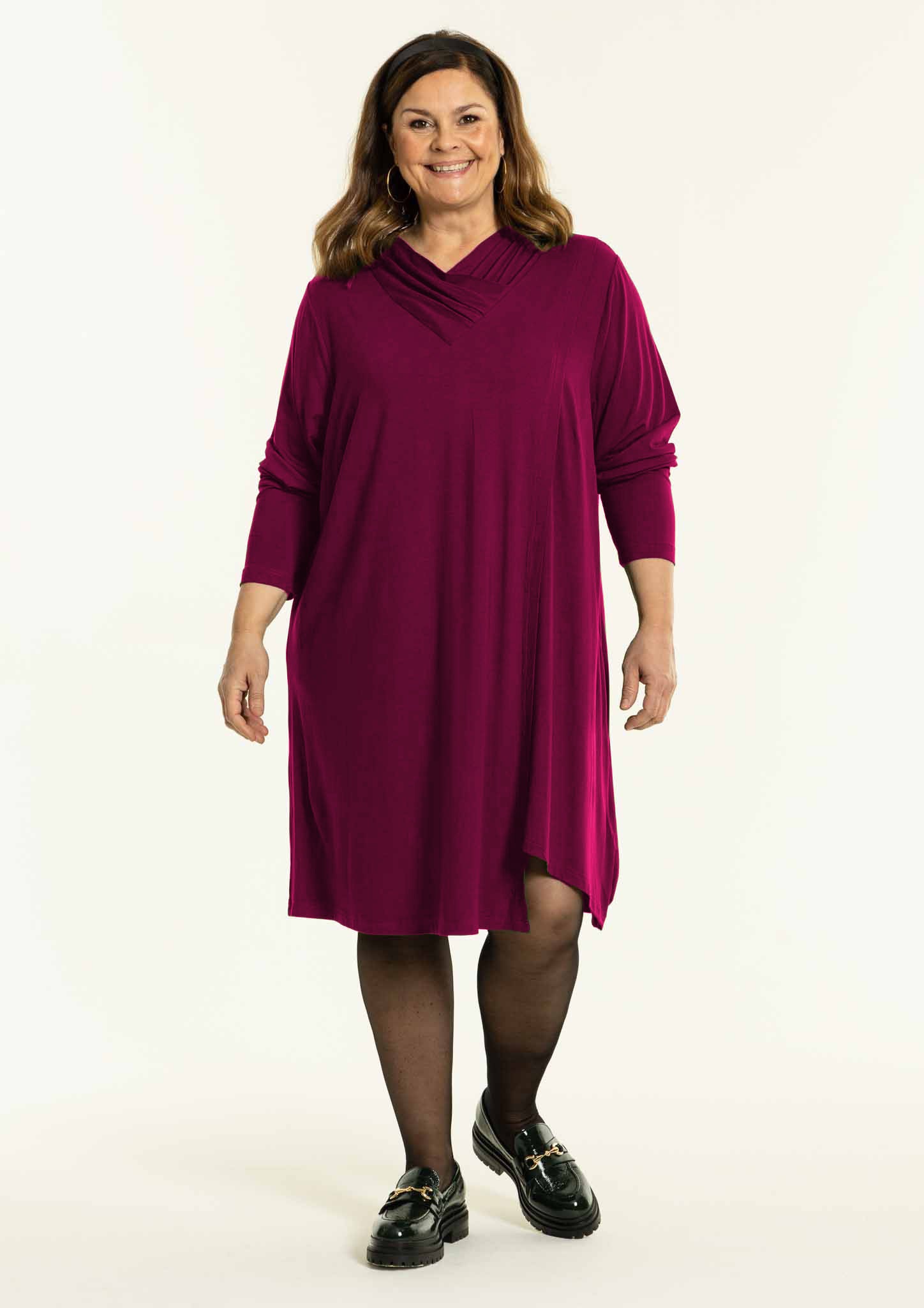 Gozzip Woman GElaine Tunic Tunic Raspberry