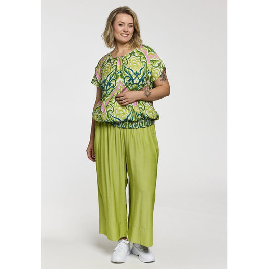 Gozzip Woman GElise Blouse Blouse Green pink mix